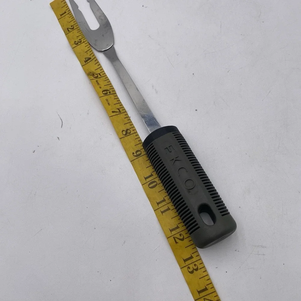 Ekco‎ Meat Carving Serving Fork Stainless Steel Rubber Grip Handle